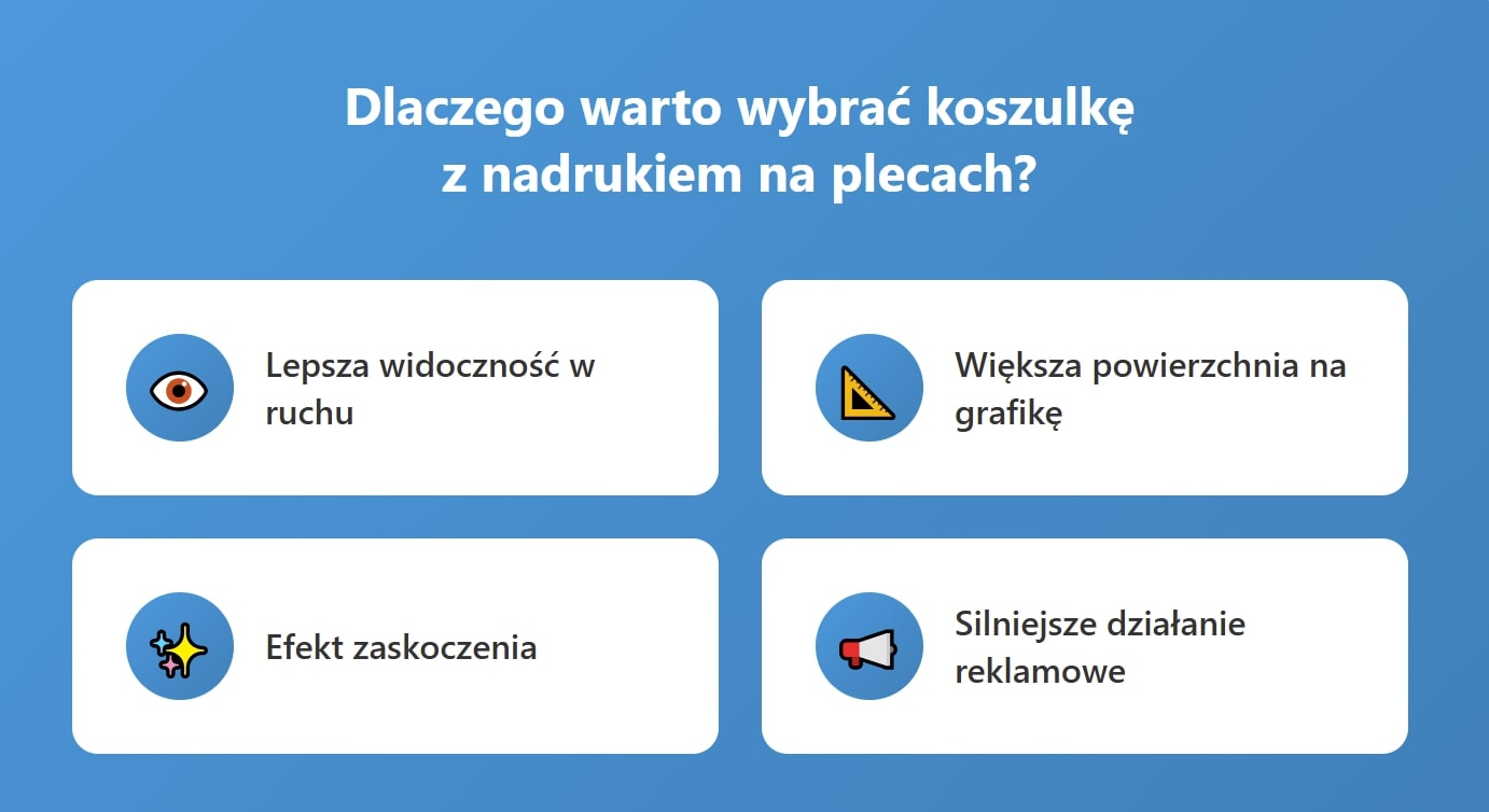 Dlaczego warto wybrać koszulkę z nadrukiem na plecach?