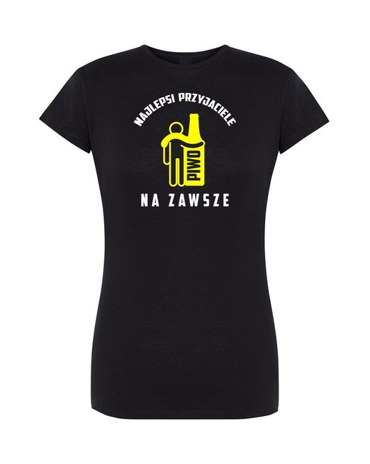 T-shirt damski PIWO - PRZYJACIELE koszulka DLA PIWOSZKI