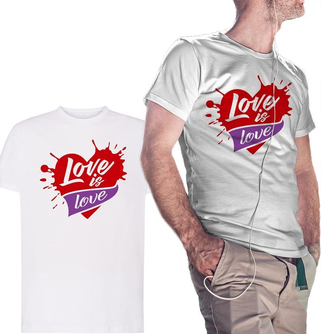 Koszulka męska LOVE IS LOVE, dla zakochanych