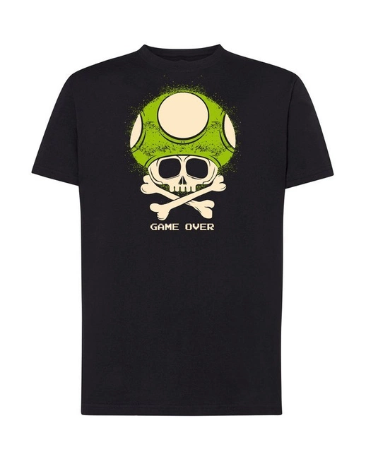 T-shirt męski Mario GAME OVER w kolorze czarnym