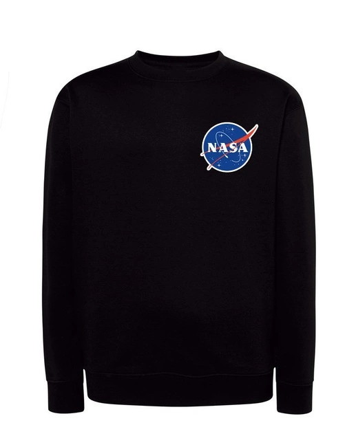 Bluza NASA, klasyczna Z ODBLASKIEM unisex czarna