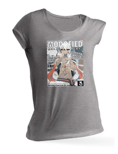 T-shirt damski szary ANIME manga HUSBANDO koszulka