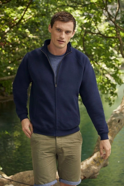 Bluza męska rozpinana Premium grafitowa Fruit of the Loom