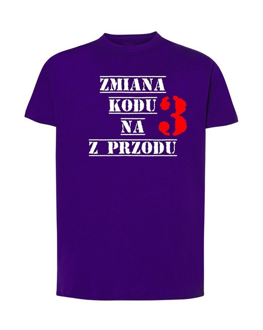 Koszulka męska ZMIANA KODU NA 3 Z PRZODU