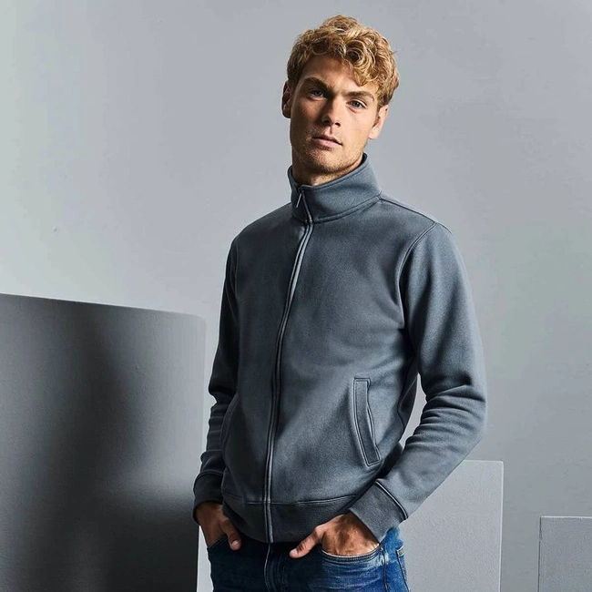 Bluza męska rozpinana bez kaptura Authentic czerwona Russell