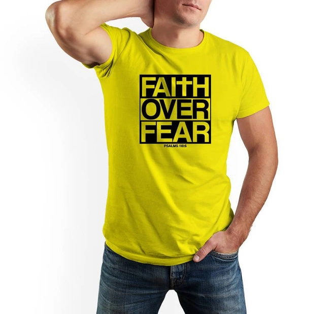 Koszulka męska FAITH OVER FEAR t-shirt wiara
