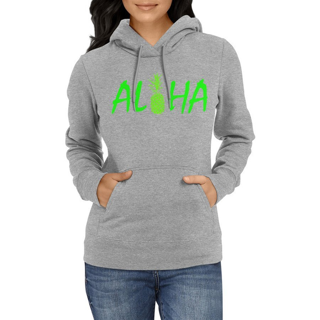 BLUZA damska LATO ALOHA wakacyjna w kolorze szary melanż