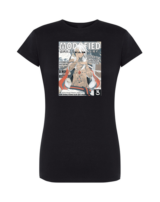 T-shirt damski czarny ANIME manga HUSBANDO koszulka