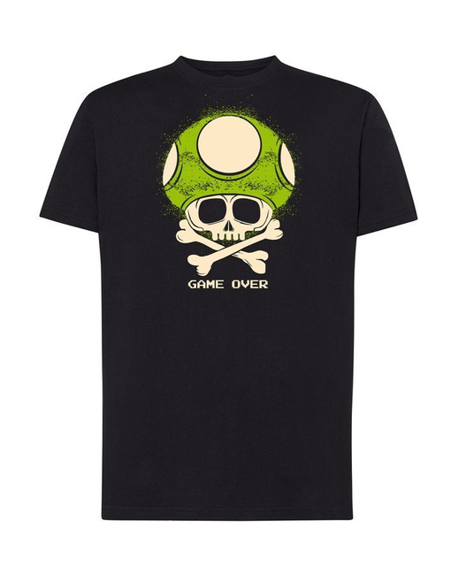 T-shirt męski Mario GAME OVER w kolorze czarnym