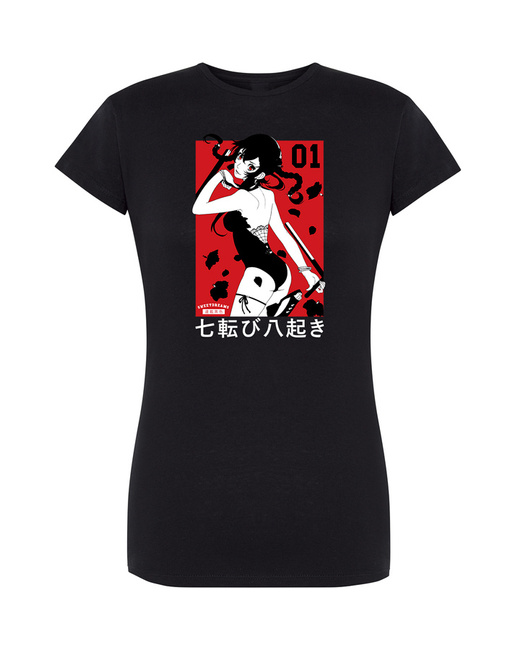 Koszulka damska czarna ANIME manga SHOUJO t-shirt