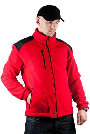 Gruby polar ze wzmocnieniami czerwony/czarny FLRA 340