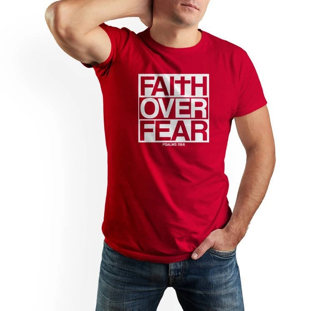 Koszulka męska FAITH OVER FEAR t-shirt wiara