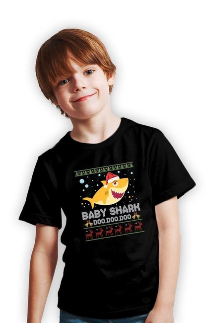 Koszulka świąteczna dziecięca BABY SHARK DU DU 