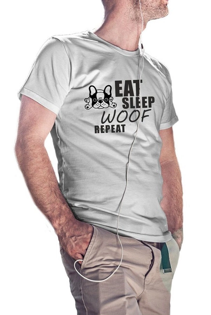 Koszulka męska EAT SLEEP WOOF