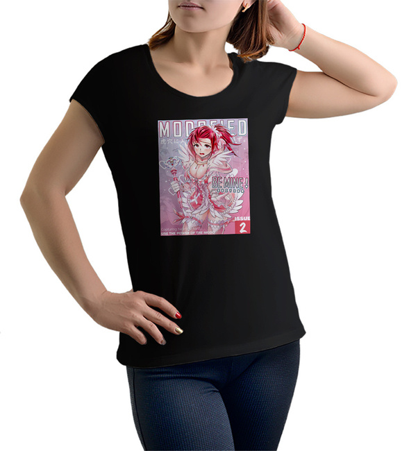 Koszulka damska czarna ANIME manga MAHOU SHOUJO 