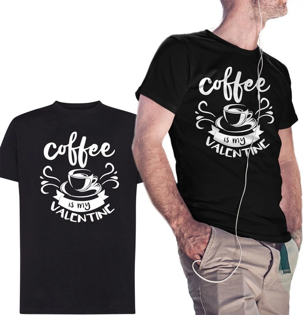 Koszulka męska na Walentynki COFFEE IS MY VALENTINE