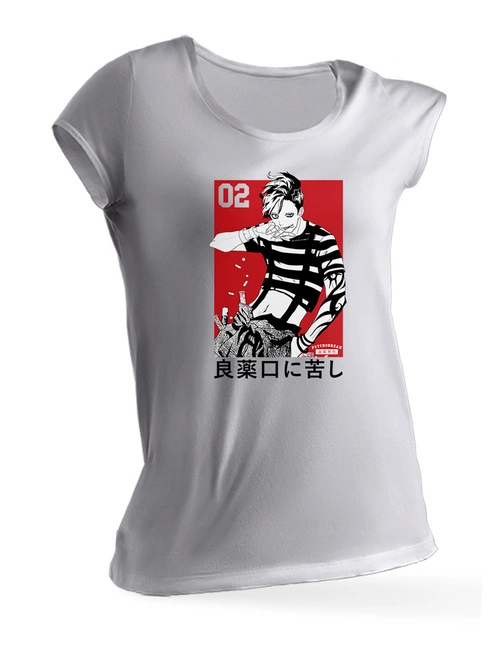 Koszulka damska biała ANIME manga PSYCHO t-shirt