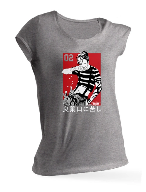 Koszulka damska szara ANIME manga PSYCHO t-shirt
