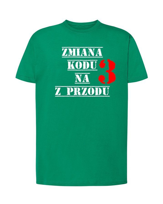 Koszulka męska ZMIANA KODU NA 3 Z PRZODU