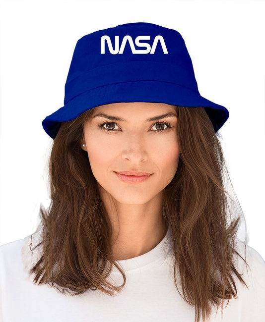 BAWEŁNIANY kapelusik NASA bucket hat KAPELUSZ niebieski