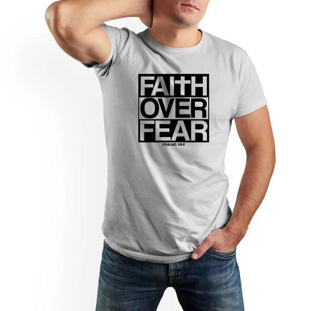 Koszulka męska FAITH OVER FEAR t-shirt wiara