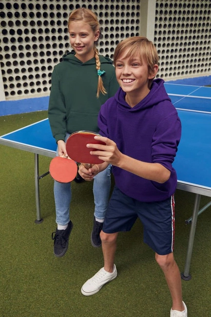 Bluza dziecięca Classic Hooded w kolorze jasnoróżowym Fruit of the Loom