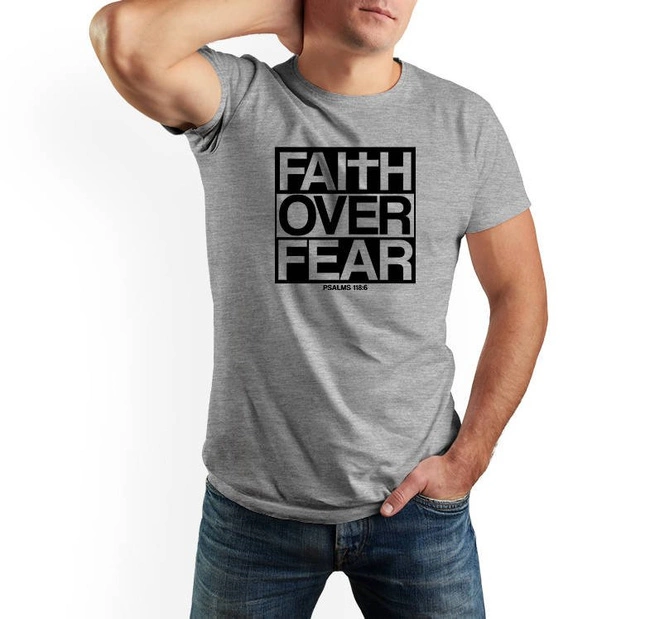 Koszulka męska FAITH OVER FEAR t-shirt wiara