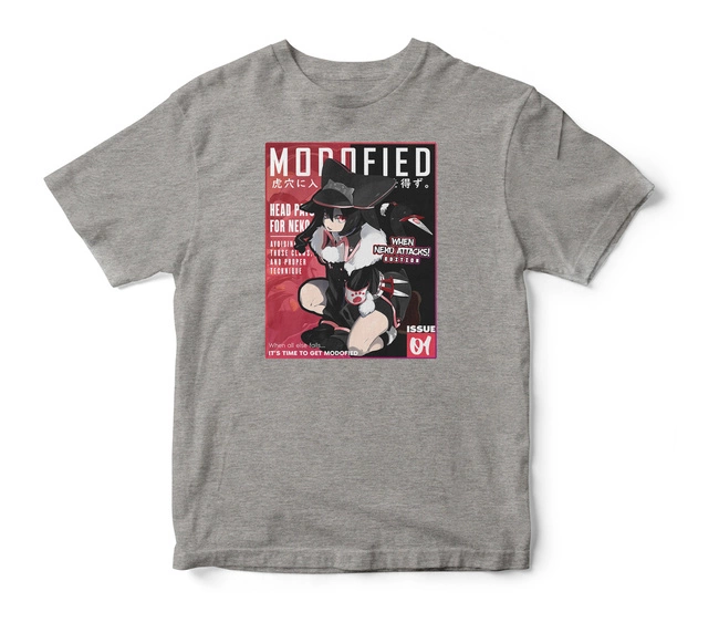 T-shirt męski ANIME koszulka KAWAII NEKO dla otaku
