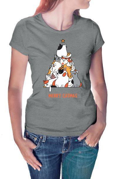 Koszulka Świąteczna dla kociary MERRY CATMAS