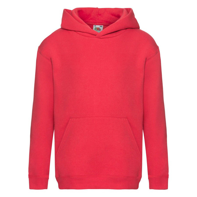 Bluza dziecięca Premium Hooded czerwona Fruit of the Loom