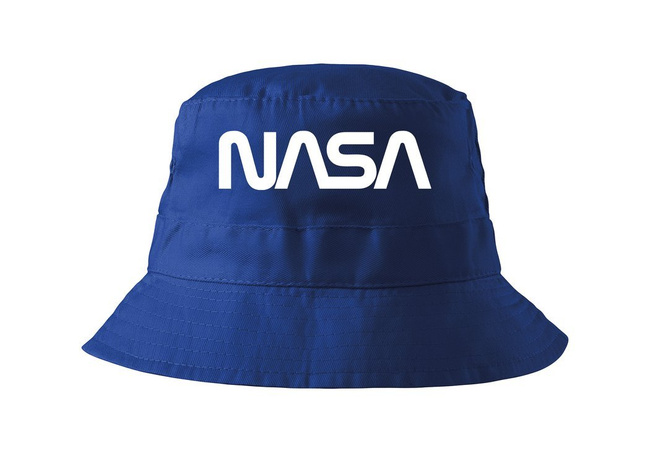 BAWEŁNIANY kapelusik NASA bucket hat KAPELUSZ niebieski
