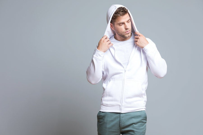 Bluza męska rozpinana z kapturem khaki JHK