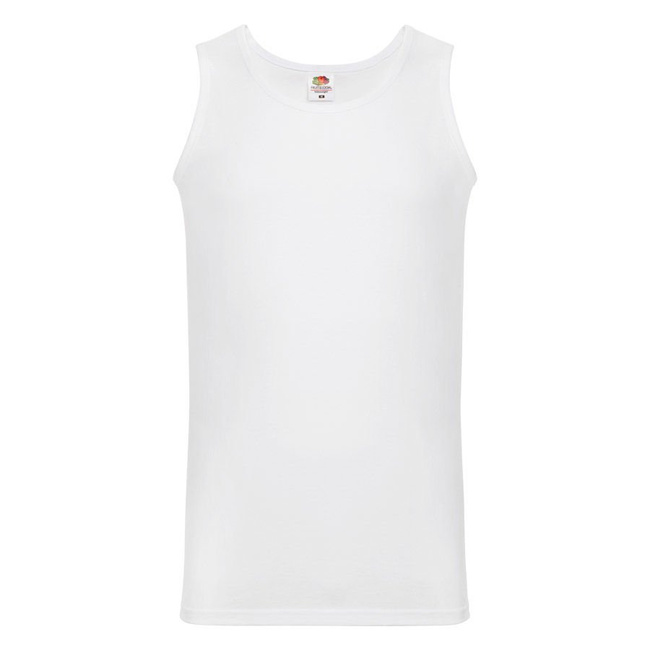 Bawełniany top męski ATHLETIC VEST w kolorze białym Fruit of the Loom