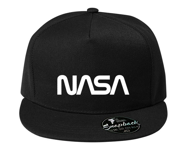 MODNA czapka z daszkiem 5P RAP - NASA kolor czarny