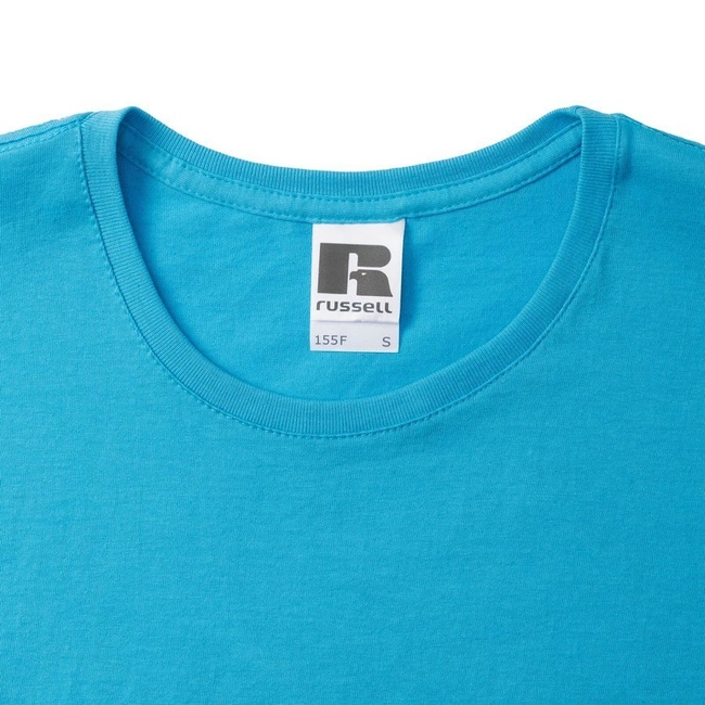Koszulka damska T-shirt Slim turkusowa RUSSELL