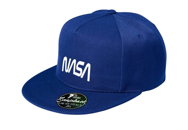 MODNA czapka z daszkiem 5P RAP - NASA kolor niebieski