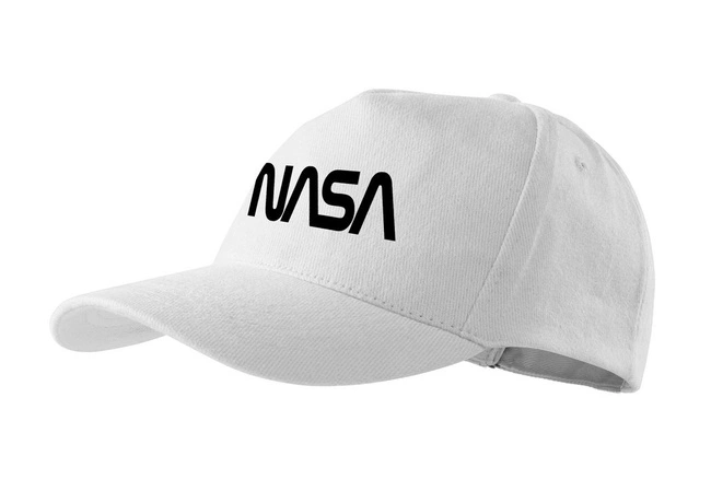 Czapka z daszkiem BEJSBOLÓWKA 5P - NASA biała