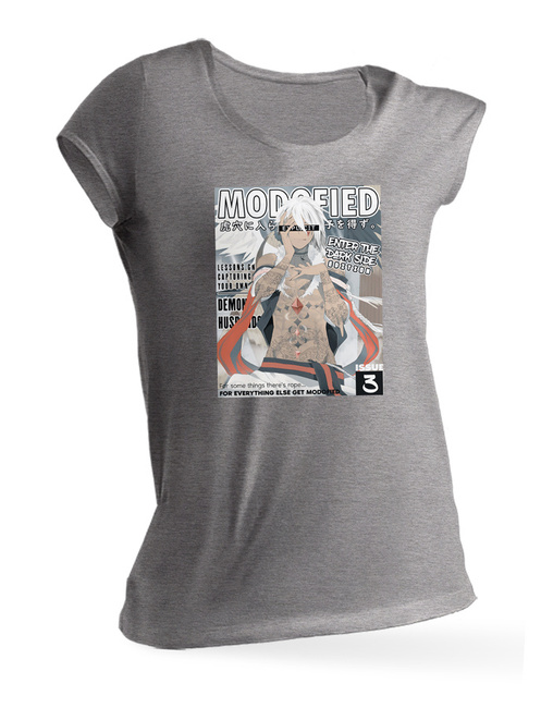T-shirt damski szary ANIME manga HUSBANDO koszulka