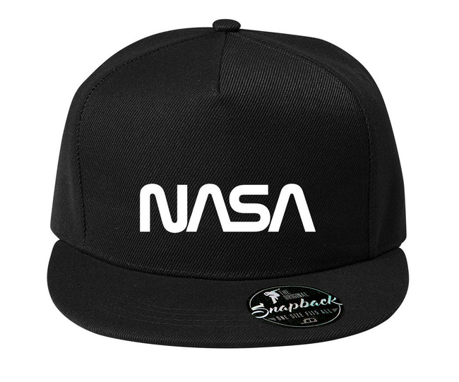 MODNA czapka z daszkiem 5P RAP - NASA kolor czarny