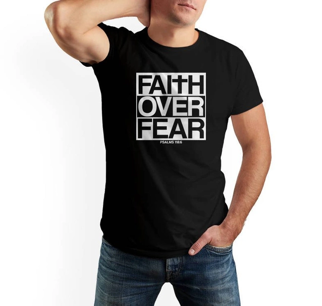 Koszulka męska FAITH OVER FEAR t-shirt wiara