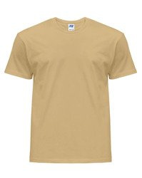 Koszulka męska z krótkim rękawem średni beż | JHK Regular T-Shirt Man - efektBHP.pl