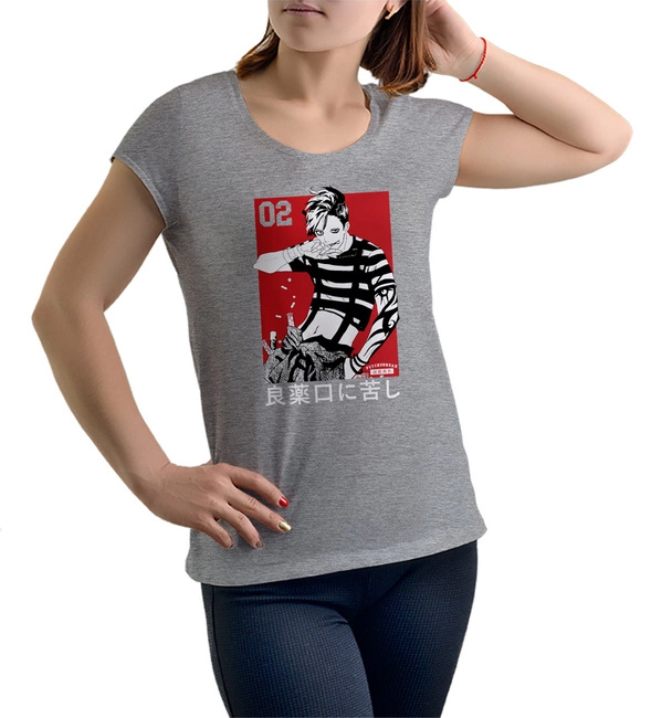 Koszulka damska szara ANIME manga PSYCHO t-shirt