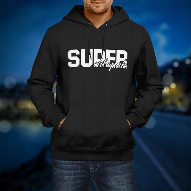 Bluza SUPER CHŁOPAK kangurka z kapturem