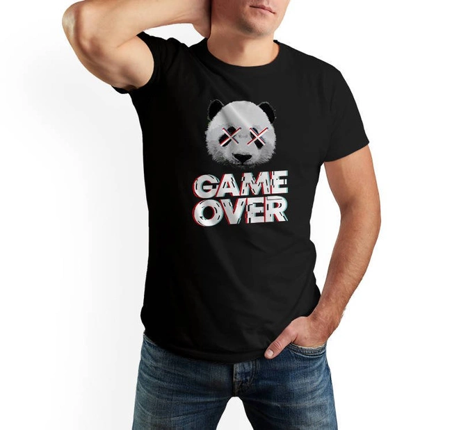 Koszulka męska GAME OVER t-shirt PANDA