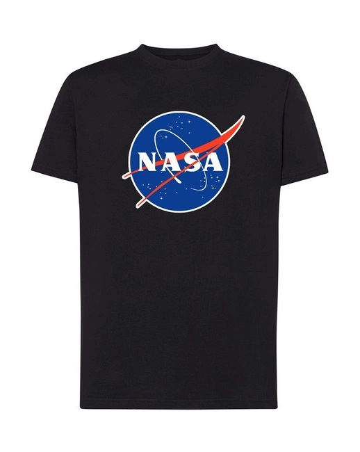 Kultowa koszulka męska z logo NASA w kolorze czarnym