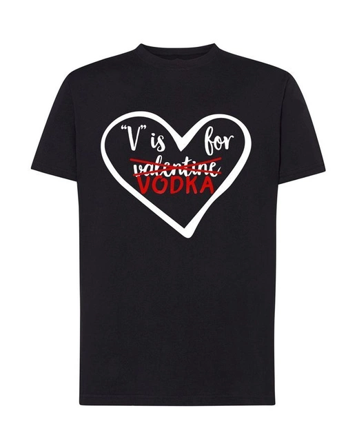 Koszulka dla niezależnego mężczyzny - V IS FOR VODKA