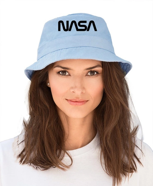 BAWEŁNIANY kapelusik NASA bucket hat KAPELUSZ błękitny
