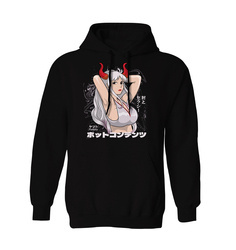 Bluza męska Yamato ONE PIECE z kapturem czarna
