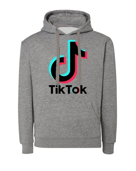 Bluza dresowa z kapturem nadruki TikTok damska