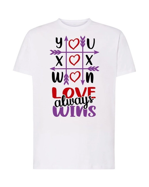 Koszulka dla niego Love Always Wins, prezent na Walentynki